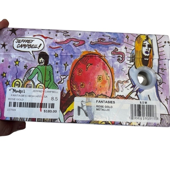 Jeffrey Campbell Fantasies Platform Sandal in Rose Gold Metallic Holographic 8.5 - Picture 11 of 11